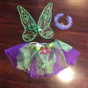 Tinker belle skirt, wings and tiara